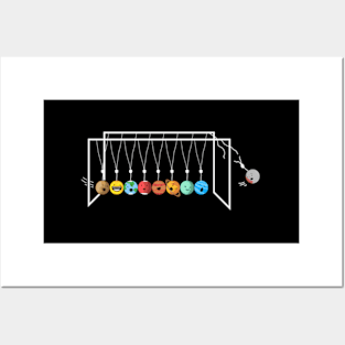 Astrophysicis Planets Newtons Cradle Posters and Art